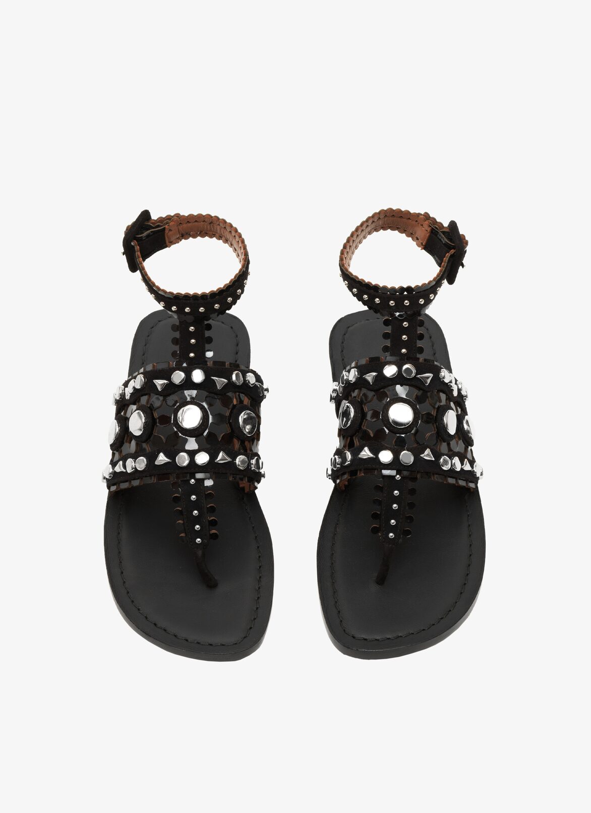 EDITION 2015 FLAT STUDDED SANDALS ALAÏA BLACK EDITION 2015 FLAT STUDDED SANDALS